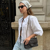  MQTIME  -  European and American Fashion French White Pure Cotton Doll Collar Puff Sleeve Tied Shirt