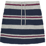 MQTIME  -   New Japanese Korean Street Heavy Knit Striped Skirt Unique Fashion Versatile A-line Half Skirt Trendy Design Elegant Women