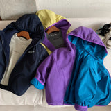 MQTIME  -  Kids Boy Outdoor Jacket Hooded Contrast Thicken Warm Toddler Boy Hooded Coat Winter Letter Print Infant Baby Boy Parkas Outwear