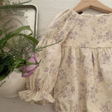 MQTIME  -  New Spring European American Style Sister Dress 1-4Yrs Girl Party Dress Long Sleeved Cotton Print Kids Princess Dresses