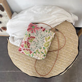 MQTIME  -  New Fresh Style Embroidered Floral Phone Storage National Style Elegant Single Shoulder Crossbody Bag