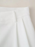 MQTIME  -  Autum Women's European And American Style Flip-up Short Vest Casual Pants Street Style Fashionable Elegant Suit