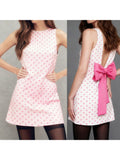 MQTIME  -  Women s Floral Print Sleeveless V-Neck Ruffle Hem Mini Dress with Tie Waist and Button Detail