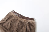  MQTIME  -  Wild Hottie Shorts Women Winter Trend Furry PU Patchwork Zip Simple Sexy  Punk Stretch Skinny Street Clubwear Bottom