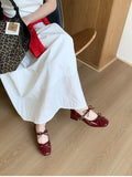 MQTIME  -  New Spring Autumn Women Mary Jane Shoes Fashion Butterfly-knot Shoes Casual Low Heel Dress Street Style Shoes