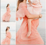  MQTIME  -  Maternity Wear  Photography Props Chiffon Midi Elegant Dresses Casual Pregnancy Woman Photo Shoot Clothing Pregnant Dress