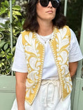 MQTIME  -  Embroidery Vest For Women Y2k Vintage Casual Sleeveless Cardigan Waistcoat Top Fashion Woman Floral Embroidered Vest