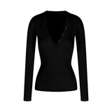 MQTIME  -  2025 Spring New Korean V-neck Button Casual Threaded Long-sleeved Sweater Women + Lace Sexy Camisole Two-piece Suit