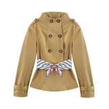 MQTIME  -  Autumn Winter Fashion Double Breasted Zipper Scarf Decor Trench Coat Women Elegant Streetwear