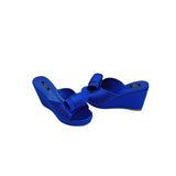 MQTIME  -  European and American Style Summer New Rhinestone Thick-bottomed High-heeled Wedge-heeled Cool Slippers