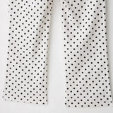 MQTIME  -  Fashion Polka Dot Printed Long Pants For Women Elegant Zipper Mid Waist Straight Leg Trouser Female Street Chic Slim Pencil Pant