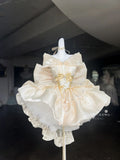 MQTIME  -  Handmade High Quality French Sweet Lolita Princess Mini Birthday Party Wedding Dresses Photography Clothing Coronation Dress