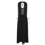 MQTIME  -  Summer Women's French Temperament Polka Dot Sexy V-neck Suspender Backless Dress