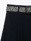 MQTIME  -  summer women's clothing casual simple versatile matching belt high waist loose mid-length skirt