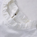  MQTIME  -  Children's Cotton Linen Buttons Black And White Striped Suit Autumn New Boys And Girls Long-Sleeved Shirt Drawstring Shorts Sets