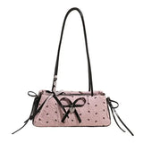 MQTIME  -  Korean Y2k  Large Capacity Handbag Shoulder Bags Retro Cute Bow Lace Ballet Style Points Women's Bag Tote Bags Beach Bag Purse