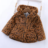 MQTIME  -  New autumn and winter 2-8 year old baby coat thickened warm plush outdoor hooded pure cotton girls coat