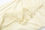 MQTIME  -  Ruched Mesh Ruffles Asymmetrical Maxi Party Dress Women Sexy Strapless Bodycon Vacation Beach Long Robe Birthday Outfits
