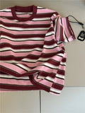 MQTIME  -  Summer New Children Loose Striped T Shirts Cotton Boys Girls Bottoming Shirts Toddler Long Sleeve Casual Tops Kids Clothes