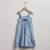 MQTIME  -  Girls Cotton And Linen Sleeveless Straps Dress Summer New Ruffled Hem Casual Vacation Backless Linen Dresses