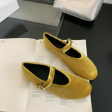 MQTIME  -  Autumn New Mary Jane Women Velvet Flat Shoes Shallow Soft Buckle Ladies Vintage Casual Shoes Classics Ballet Loafers Mujer