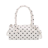 MQTIME  -  Niche Polka Dot Bag for Women French Retro Underarm Crossbody Bag, Exquisite Hand-Held Women's Cylindrical Bag