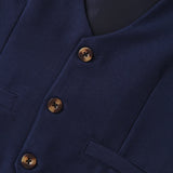 MQTIME  -  Gentleman Wedding Flower Boys Clothes 1 2 3 4 5 6Y Baby Summer Corsage Vest Formal Cotton Outfit Kids Solid Birthday Costume