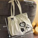 MQTIME  -  New Cute Versatile Polka Dot Heart Print Skirt Large Capacity Commuter Shoulder Bag