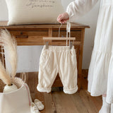  MQTIME  -  Winter New Children Warm Pants Solid Boys Girls Plus Velvet Thick Harem Pants Baby Fleece Corduroy Trousers Kids Clothes