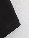  MQTIME  -  Women Vintage Black Short Puff Sleeve Dress Slim A-Line Mini Dress Fashion Summer Casual Basics Office Lady Chic Dresses