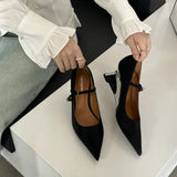 MQTIME  -  Designer Office Women Pumps Shoes Fashion Shallow Wedge High Heels 2025 Spring Autumn Wedding Party Shoes Mujer