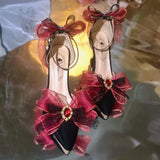 MQTIME  -  Lolita Cosplay Y2K Heels Pink Dreamy Bridal Wedding Shoes 2000S Heels High Quality Designer Luxury Shoes Elegant Women's Sandals