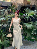 MQTIME  -  Dresses Women Sleeveless Sexy Elegant Off Shoulder Slim Backless Temperament Mermaid Dress Party Female Fashion Summer