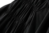 MQTIME  -  Elegant Pleated Long Skirts For Women Casual High Waist Asymmetrical Flared Skirts Solid Color Spring Summer Female Slim Skirts