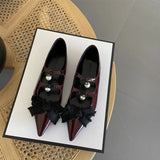 MQTIME  -  Vintage Butterfly-knot Women Mary Jane Shoes Fashion Elegant Soft Flat Heel Dress Pumps Female 2025 New Ballerin Shoes