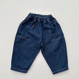  MQTIME  -  Autumn New Children Loose Denim Trousers Cotton Girls Solid Harem Pants Boys Casual Pants Kids Vintage Jeans Baby Clothes