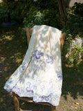 MQTIME  -  French Vacation Flower Print Hollow Out Loose All Match  High Waist Fashion Skirts