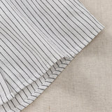  MQTIME  -  Children's Cotton Linen Buttons Black And White Striped Suit Autumn New Boys And Girls Long-Sleeved Shirt Drawstring Shorts Sets