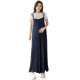 Mqtime Maternity Clothings New Summer Overall Fashionable Loose Oversized Cropped Wide Leg Floor-Length Chiffon Pant for Pregnant Women