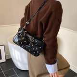 MQTIME  -  Retro American Circular Spots Fashion Messenger Bag Multi-pocket Large Capacity Crossbody Bags Shoulder Bag Woman Bags Purse