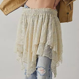 MQTIME  -  Spring/summer Women's Y2k Lace Skirt Lace Pleated Women's Skirt