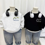 MQTIME  -  Kids Boys Sweatshirt New Winter Cartoon Printed Plus Fleece Toddler Girls Pullovers Round Neck Children Boys Sweatshirt