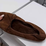 MQTIME  -  Fleece Women Ballet Flats for Women Casual Streetwear Fluffy Winter Shoes Ladies Short Plush Bow Tie Elegant Warm Mary Janes