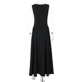 MQTIME  -  Pleated Sleeveless Elegant Midi Long Dress Elegant 2025 Summer Dress Nightclub Sexy Party A-line Dresses Vestidos