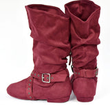 MQTIME  -  Suede Sole Boot Step Women Latin Dance Boots Salsa Shoe Long Warm Up Line Shoes West Coast Swing Swayd Dance Boots