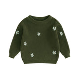 MQTIME  -  Winter Autumn New Baby Boys Girls Sweater Long Sleeve Cute Flower Knit Clothes Newborn Knitwear Pullover Top For Infant