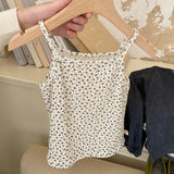 MQTIME  -  Spring Infant Baby Girls 3PCS Clothes Set Cotton Floral Print Slip Top Solid Drawstring Coat Spliced Loose Denim Pant Girl Suits