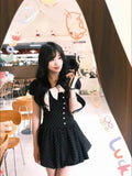 MQTIME  -  Vintage Dresses Slim Sweet Woman Clothes Y2k Kawaii Himekaji Polka Dot Dress Short Skirt Elegant Punk Fairy 2000s Hot Girl Chic