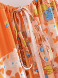 MQTIME  -  A-line Boho Dress Strapless Printed Summer Dress Femme Rayon Floral Straight Chic Maxi Dress Straps Holiday Vestidos