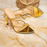 MQTIME  -  Women's Fashion High-heeled Women's Shoes Stiletto High-heeled Slippers with Pointed Toes